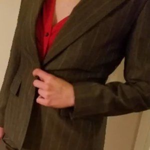 Hourglass blazer in Grey Pinstripe